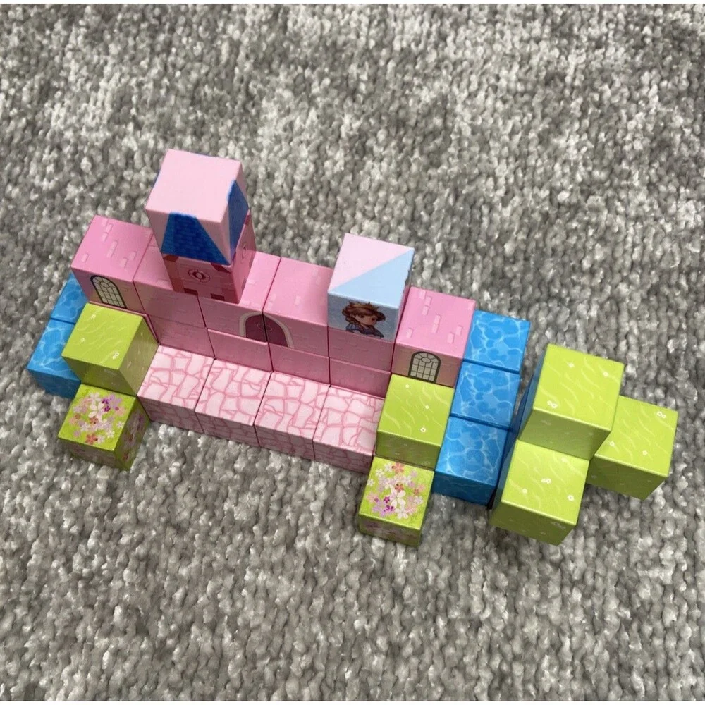 45pcs Magnetic Building Cubes Blocks Princess Castle STEM Montessori Sensory Toy